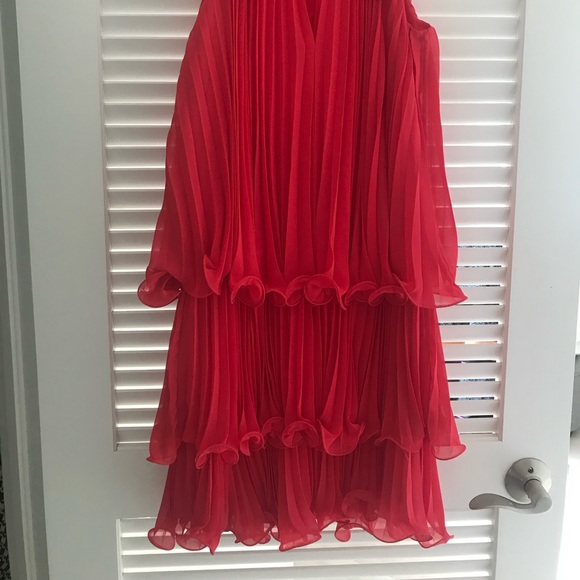 BCBG MaxAzria Red Ruffled Dress - Picture 2 of 3